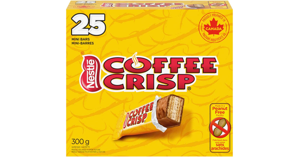 Amazon：Nestlé Coffee Crisp Chocolate Bars (25 pcs)只賣$4.99