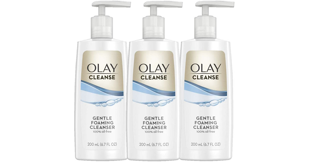 Amazon：Olay Cleanse Gentle Foaming FaceCleanser (200 ml, Pack of 3)只賣$13.08