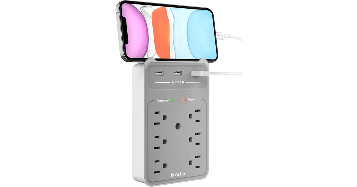 Amazon：Multi Plug Outlet with 3 USB Wall Charger只賣$11.49