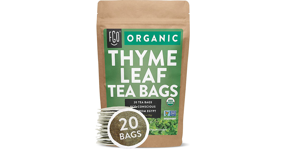Amazon：Organic Thyme Leaf Tea Bags (20 Tea Bags)只賣$1.99(只限Amazon Prime會員)