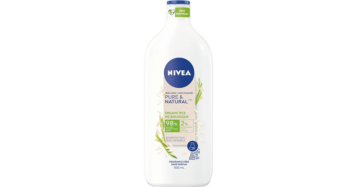 Amazon：NIVEA Pure & Natural Rice Milk Body Lotion (500ml)只賣$4.50