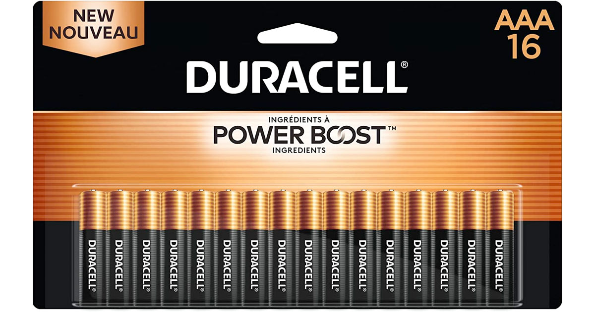 Amazon：Duracell AAA Alkaline Batteries (16 Count)只賣$13.34