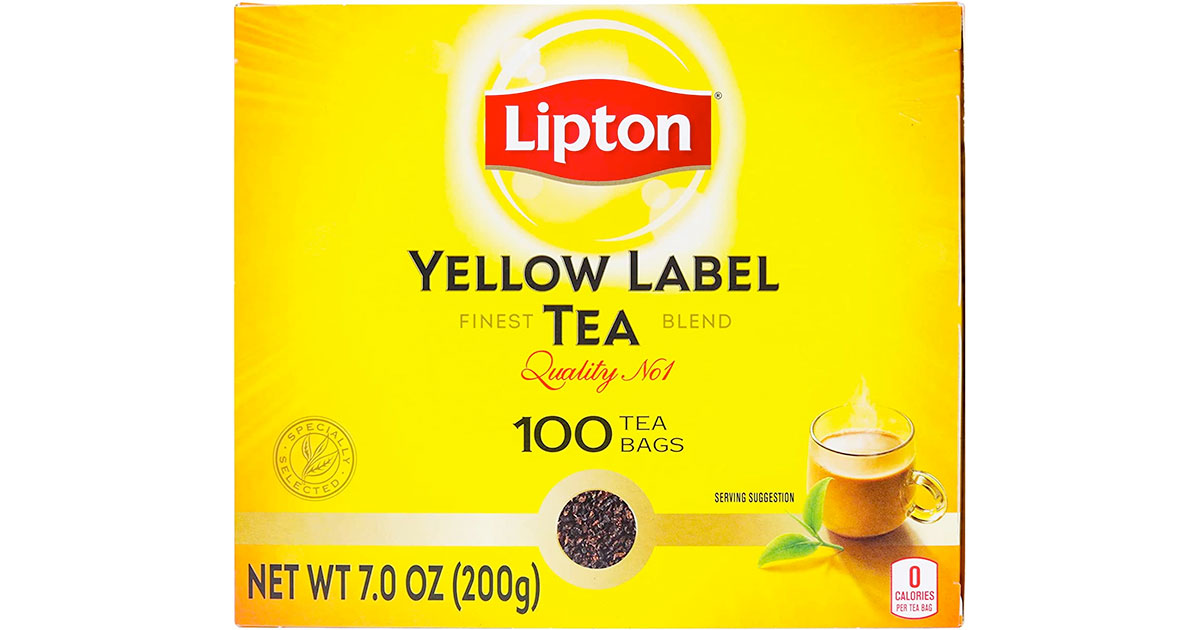 Amazon：Lipton Yellow Label Black Tea (100 tea bags)只賣$4.47