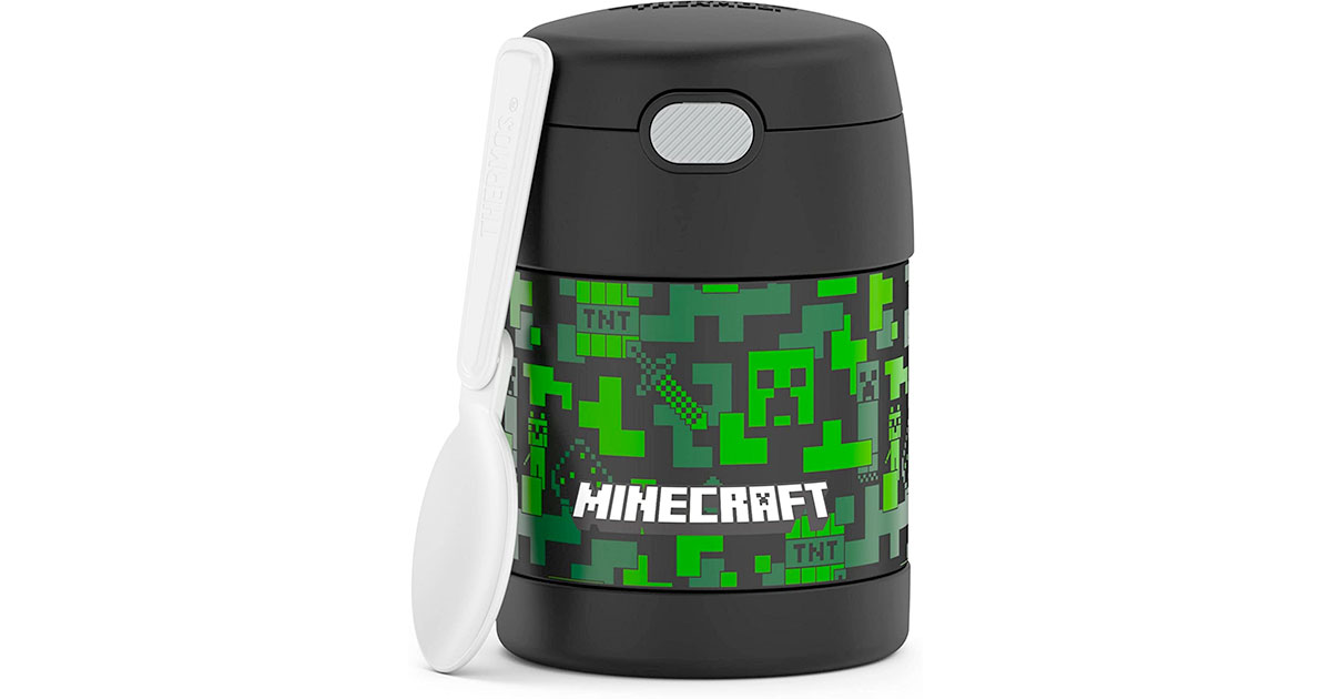 Amazon：Thermos Funtainer Minecraft 10oz Stainless Steel Vacuum Insulated Kids Food Jar with Spoon只賣$16.97