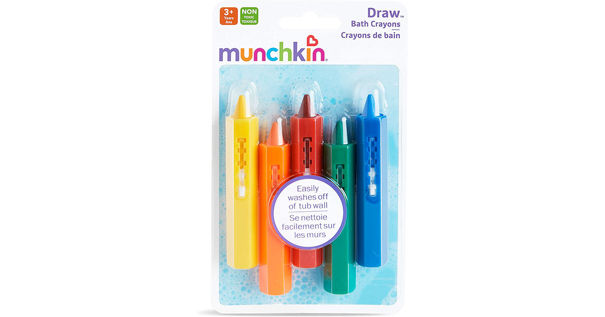 Amazon：Munchkin 5 Piece Bath Crayons Set只賣$5.23