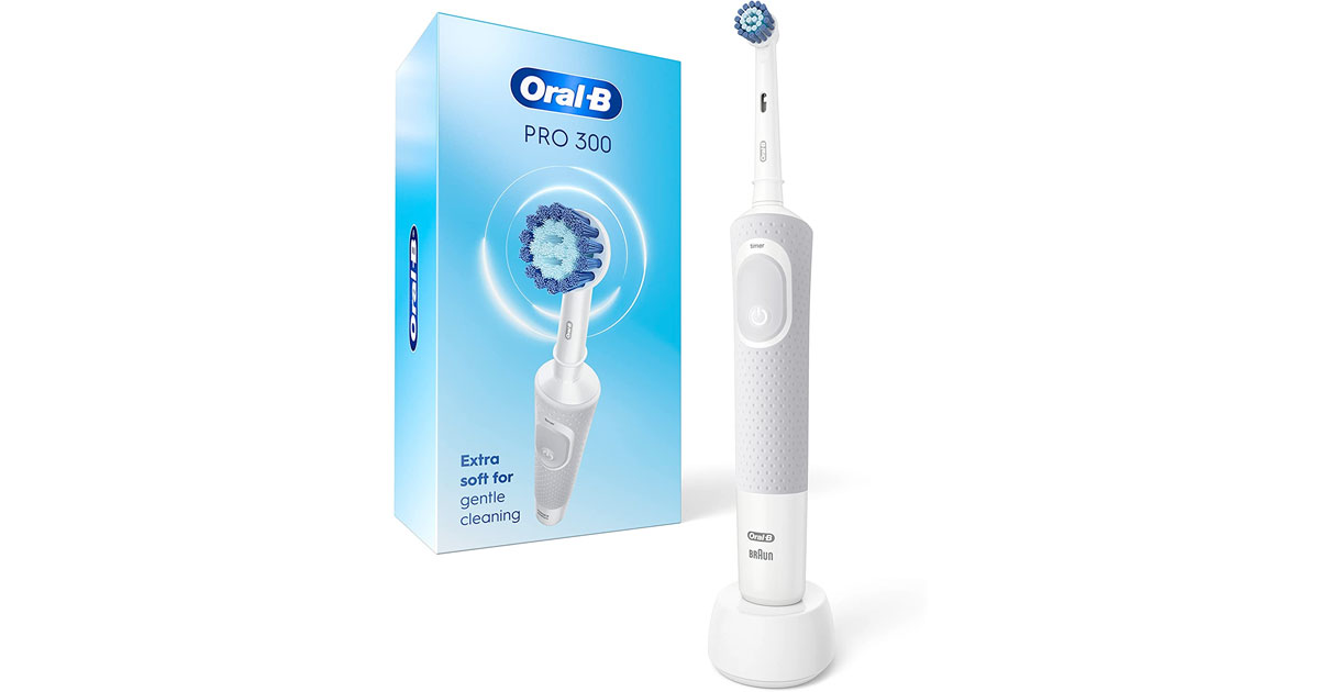Amazon:Oral B Pro 300 Sensitive Clean Vitality Electric Toothbrush with Brush Head只賣$20.94