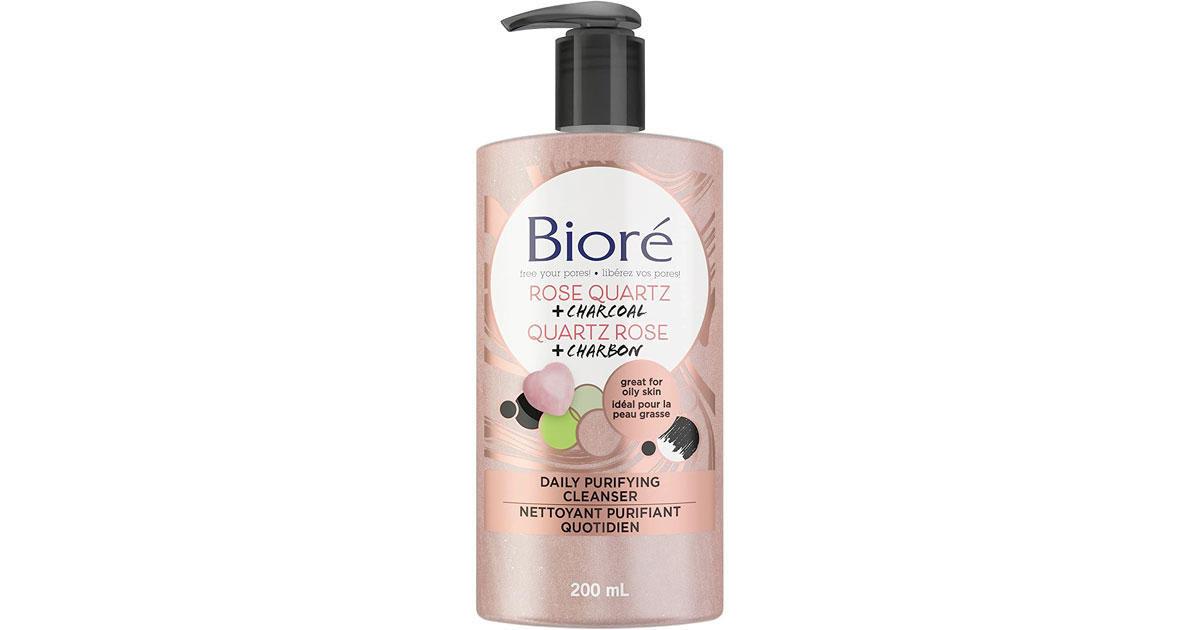Amazon：Bioré Rose Quartz + Charcoal Daily Purifying Cleanser (200ml)只賣$7.99