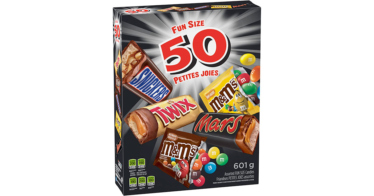 Amazon:MARS Variety (50 Fun Size Bars)只賣$10.77