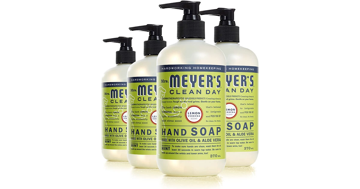 Amazon：Mrs. Meyer’s Clean Day Liquid Hand Soap (370ml, 4 Pack)只賣$16.22
