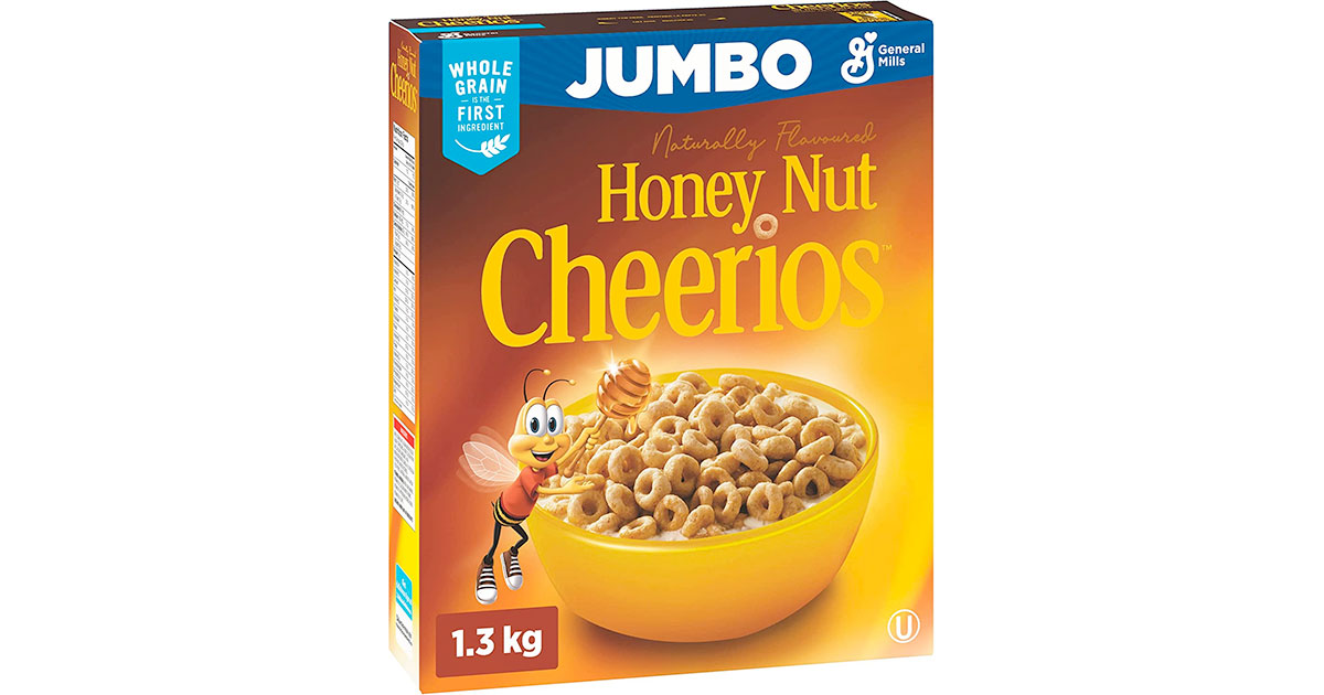 Amazon：Cheerios Honey Nut Jumbo (1.3KG)只賣$8.60