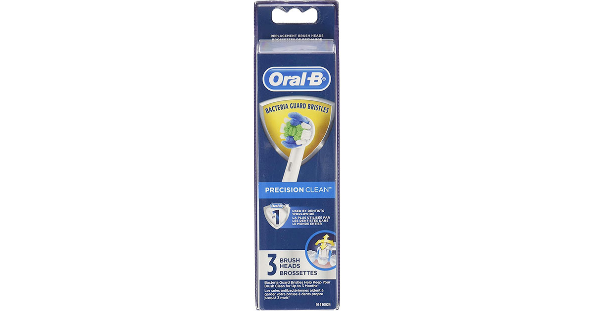 Amazon：Oral-B Precision Clean Electric Toothbrush Replacement Brush Heads Refill (3 Count)只賣$13.98