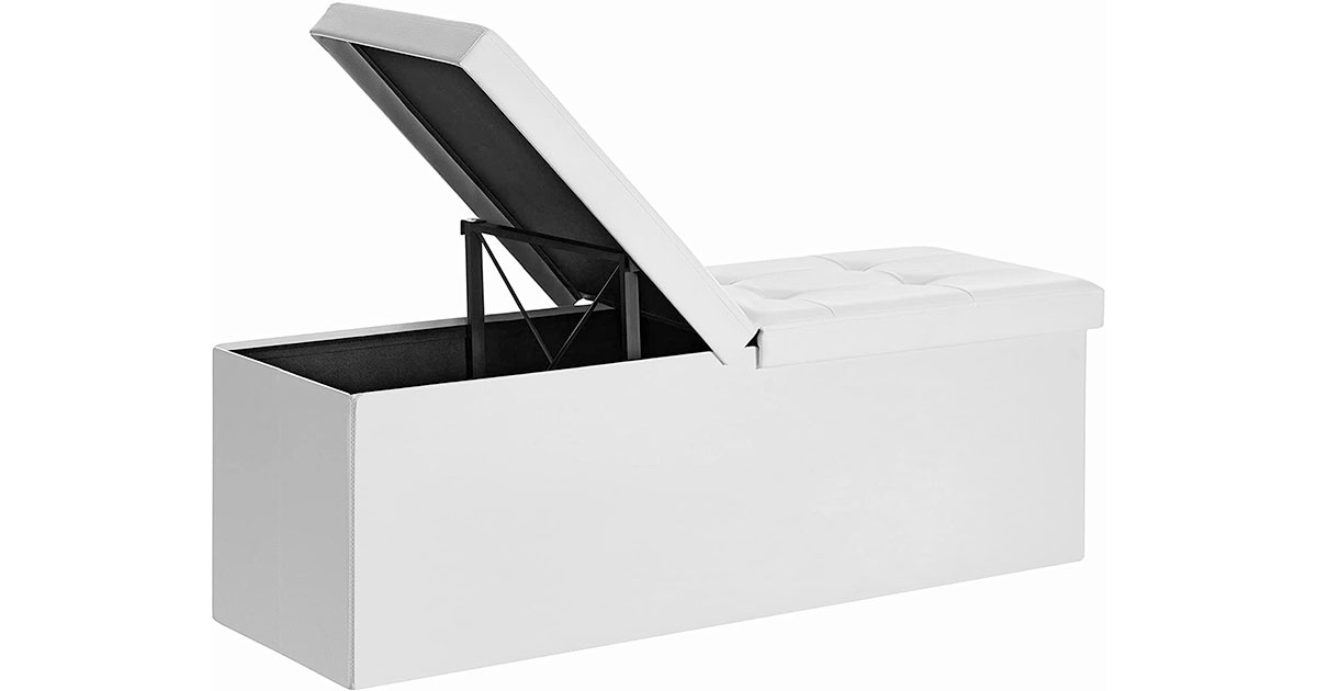 Amazon：43-Inch Folding Storage Ottoman只賣$130.78