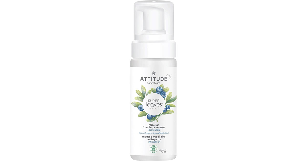 Amazon：ATTITUDE Micellar Foaming Cleanser (150ml)只賣$5.49