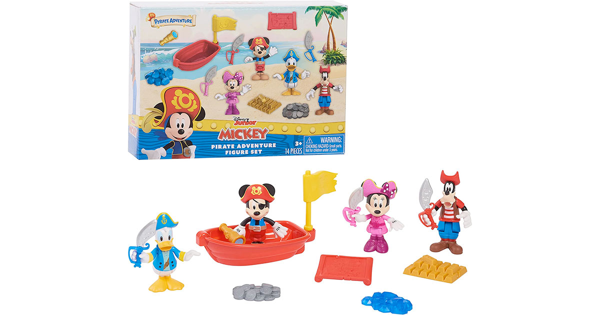Amazon：Mickey Mouse Pirate Adventure Figure Set只卖$13.19