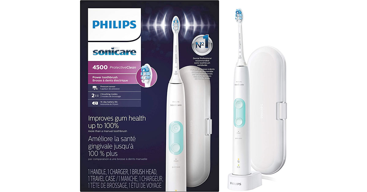 Amazon：Philips Sonicare ProtectiveClean 4500 Rechargeable Electric Toothbrush只賣$59.96