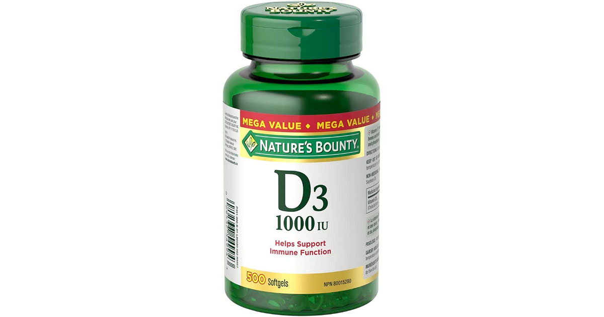 Amazon：Nature’s Bounty Vitamin D3 (500 Softgels)只卖$9.87
