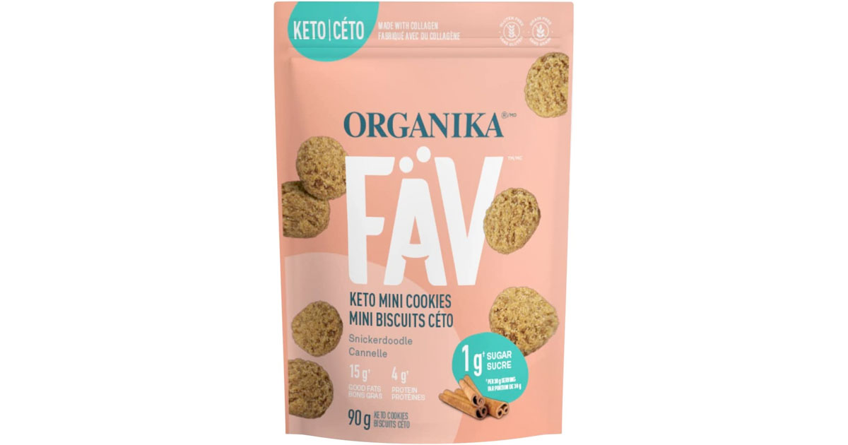 Amazon：Organika Fav Keto Mini Cookies (90g)只賣$2.39