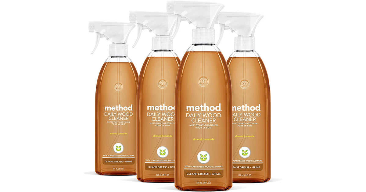 Amazon：Method Daily Wood Cleaner (828ml, 4 Pack)只賣$12.49