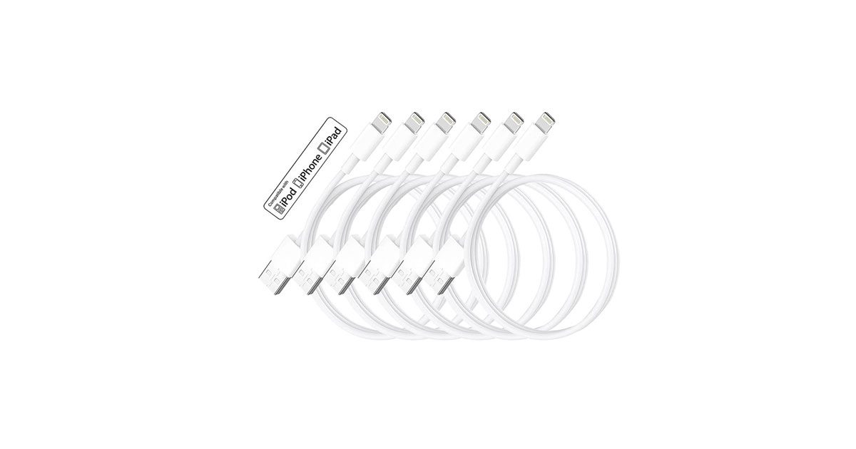 Amazon：Lightning Cable (6 Pack)只卖$8.49