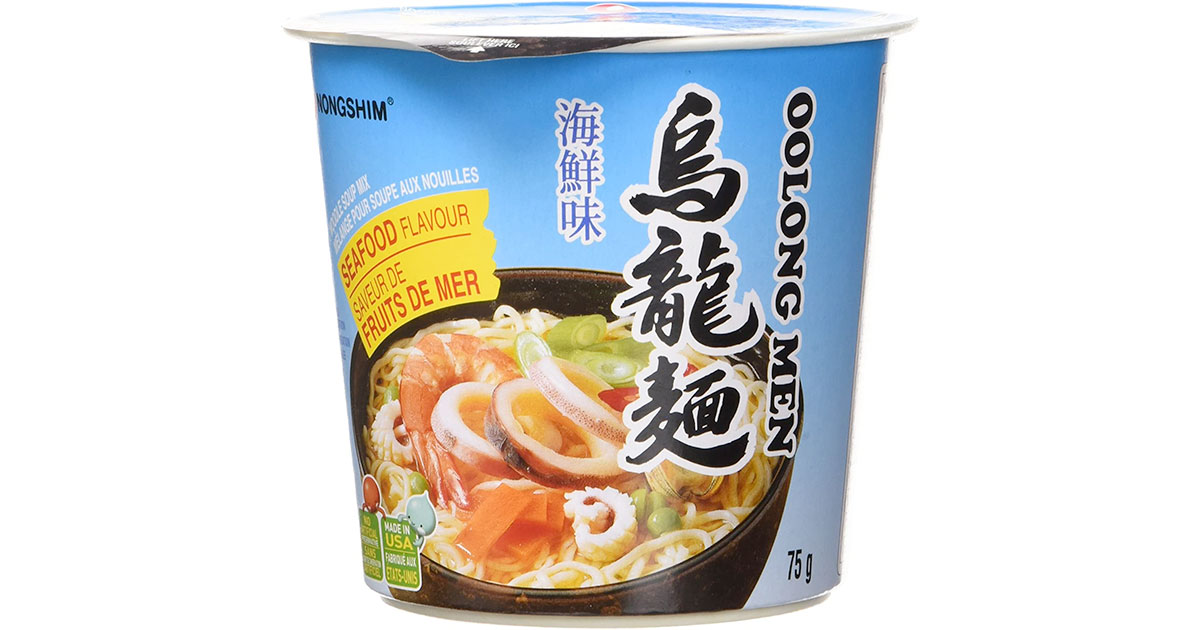 Amazon：Nongshim Oolong Men Seafood Cup (6 x 75g)只卖$7.68