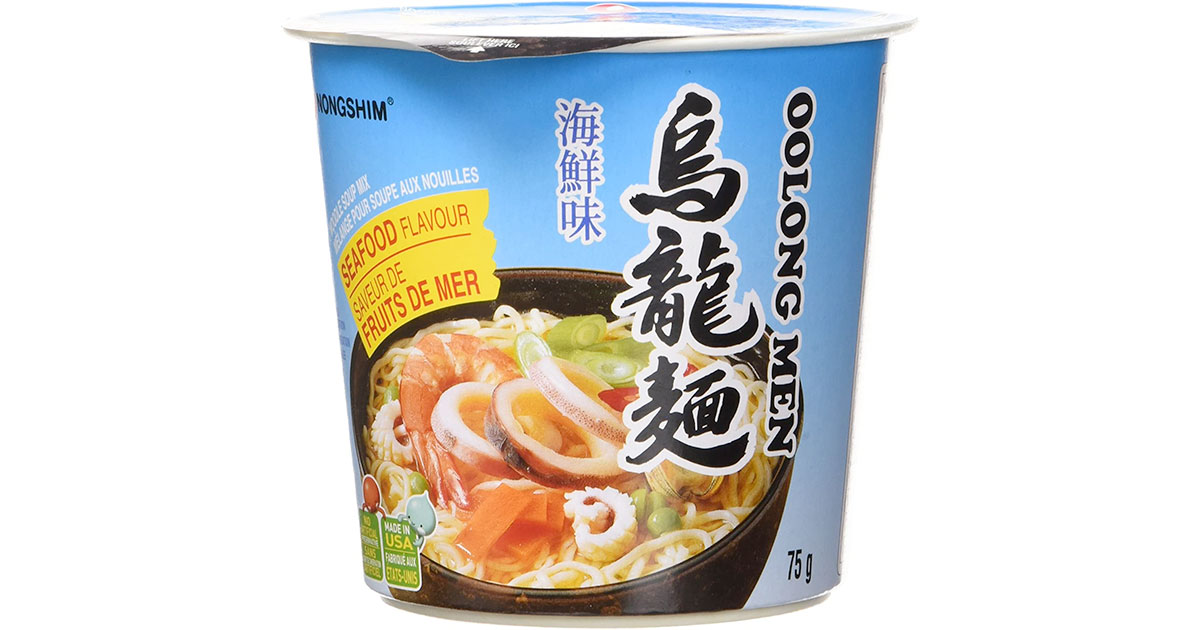 Amazon:Nongshim Oolong Men Seafood Cup (6 x 75g)只賣$6