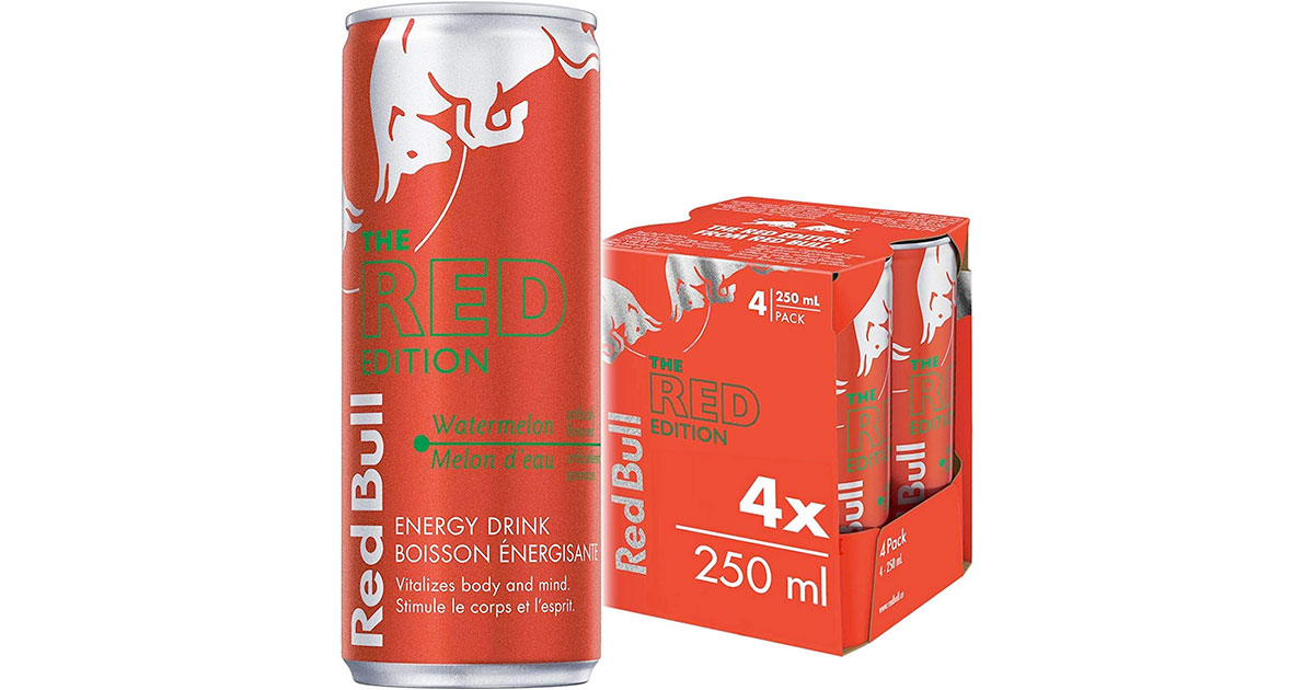 Amazon：Red Bull Energy Drink (Watermelon Flavor, 250ml, 4 Pack)只賣$3.49