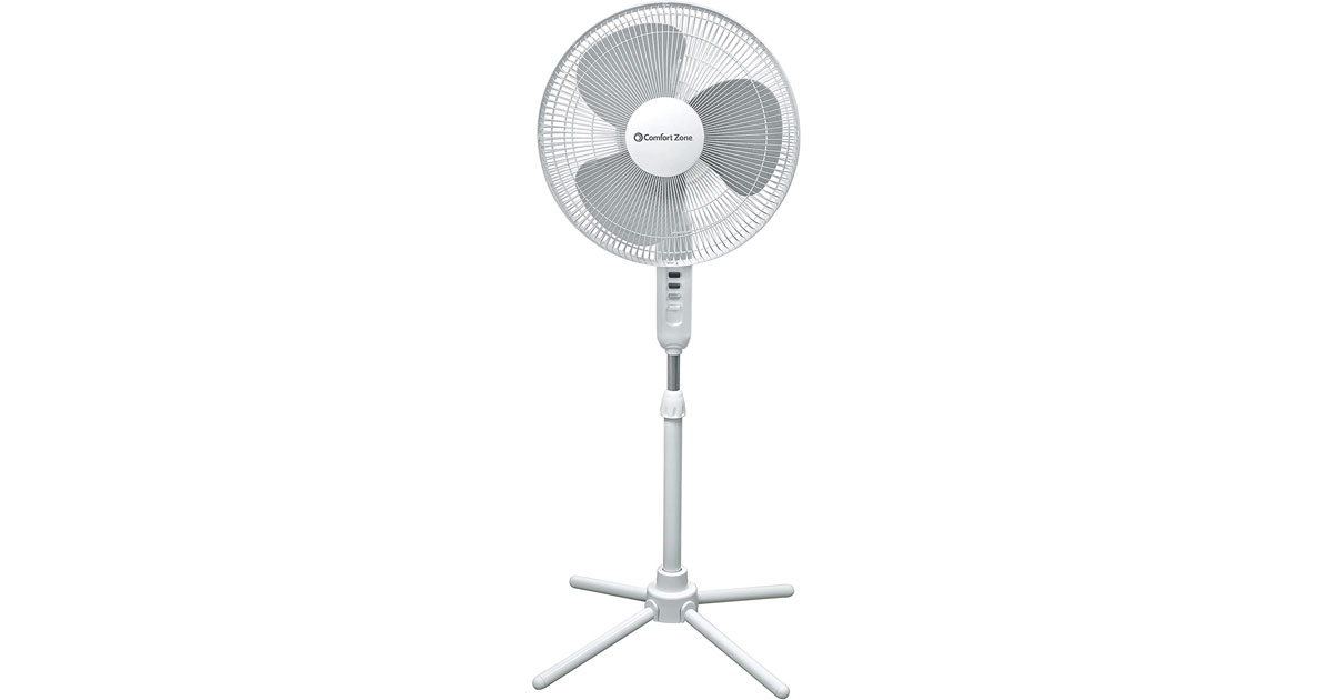 Amazon：16″ Oscillating Pedestal Quad Pod Fan只賣$30.64