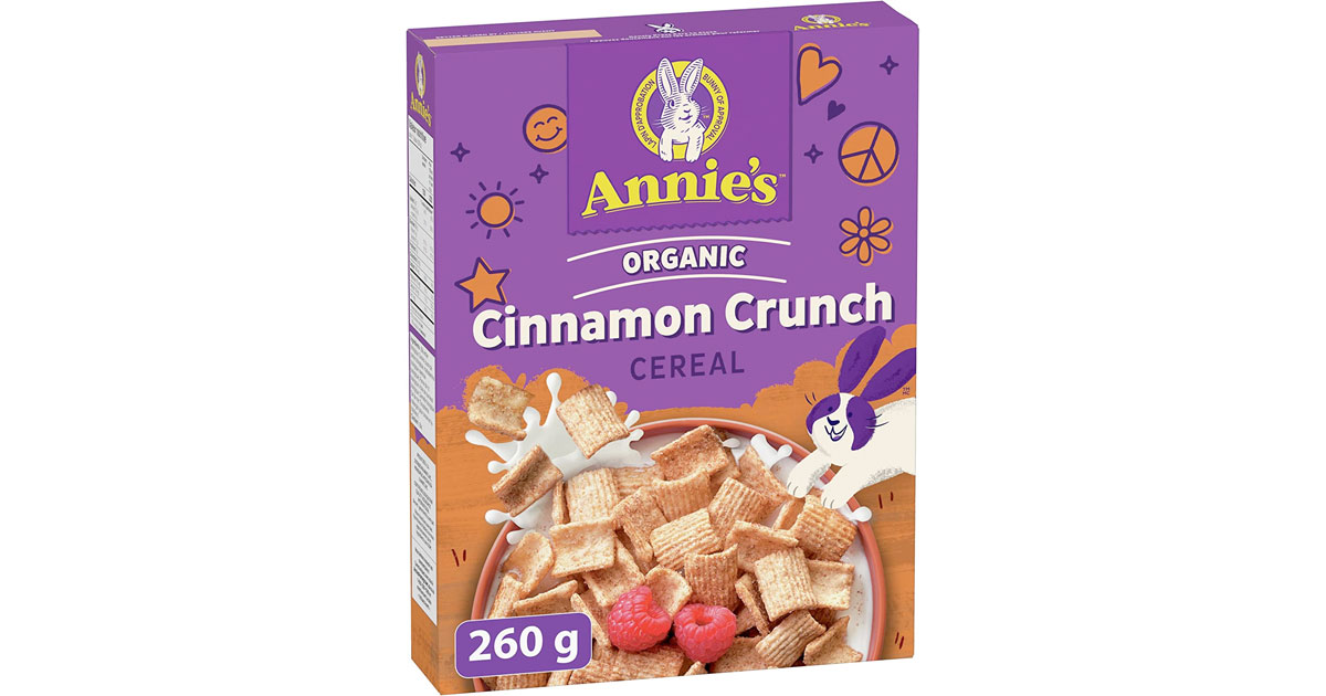 Amazon：Annie’s Homegrown Cinnamon Crunch Cereal (260g)只賣$4.97