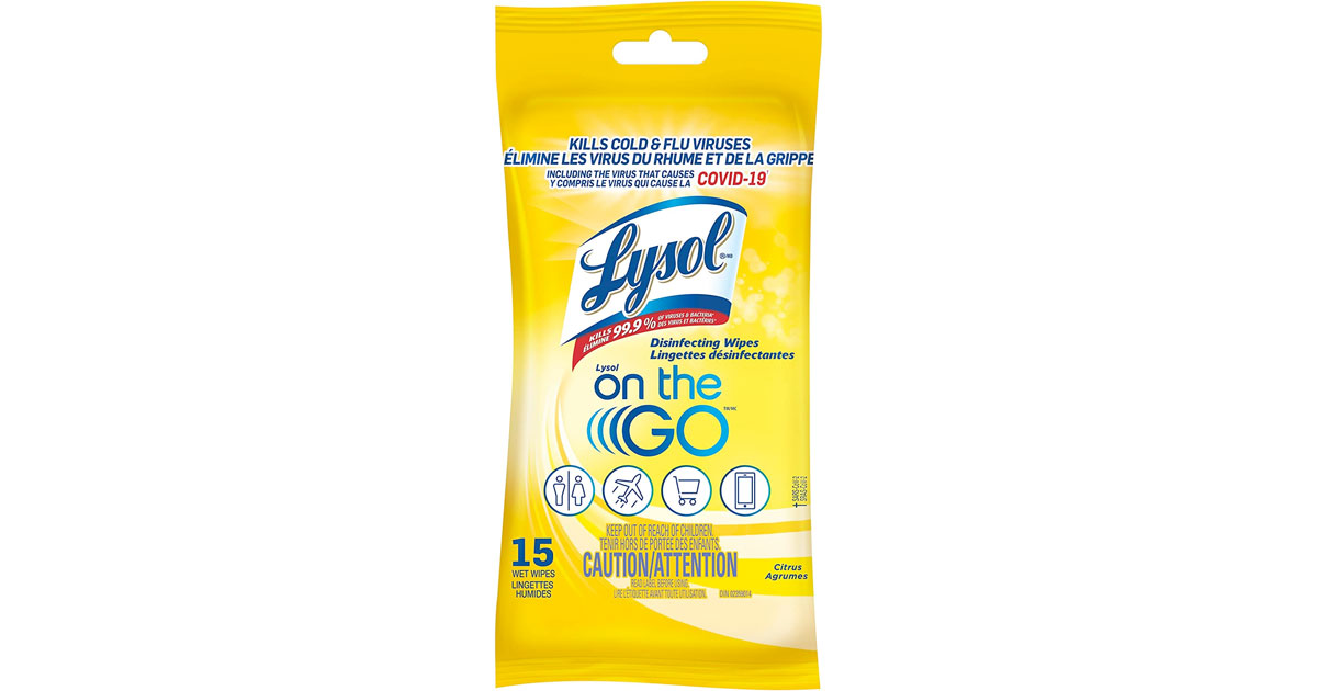 Amazon：Lysol Disinfecting Wipes (15 Wipes, Pack of 24)只賣$16.27