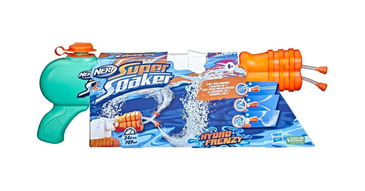 Amazon：Hasbro Nerf Super Soaker Hydro Frenzy Water Blaster只賣$13.02