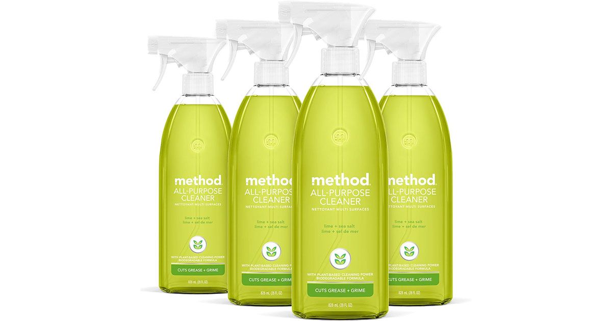 Amazon：Method All-Purpose Cleaner Spray (828ml, 4 Pack)只賣$18.52