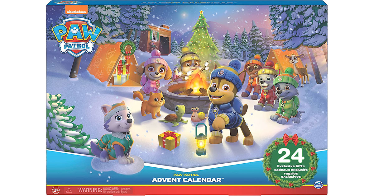 Amazon：PAW Patrol Advent Calendar with 24 Surprise Toys只賣$18.26