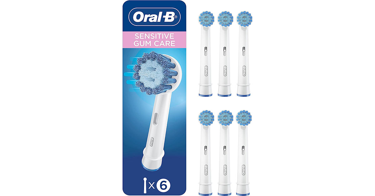 Amazon：Oral-B Sensitive Gum Care Electric Toothbrush Heads (6 Count)只賣$37.99