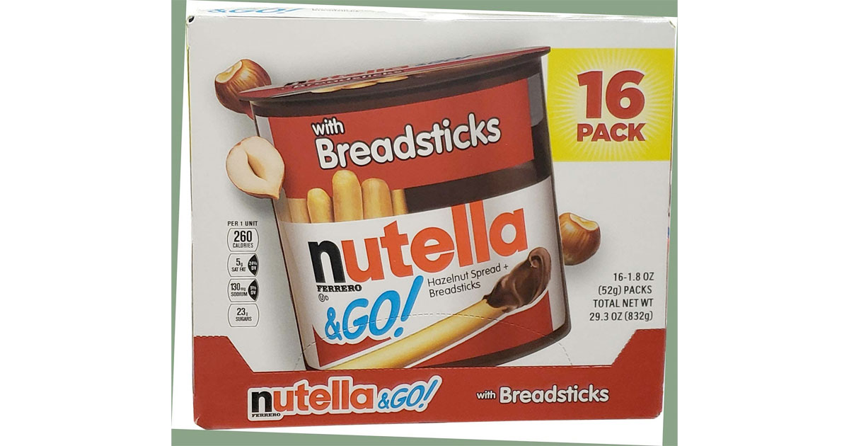 Amazon：Nutella and Go Spread + Breadsticks (16 Pack)只賣$14.49