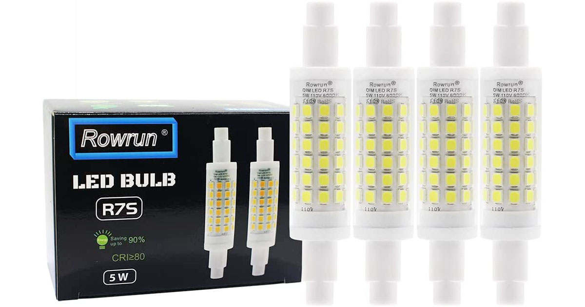 Amazon：R7S LED Bulb 78mm (4 Pack)只賣$30.01