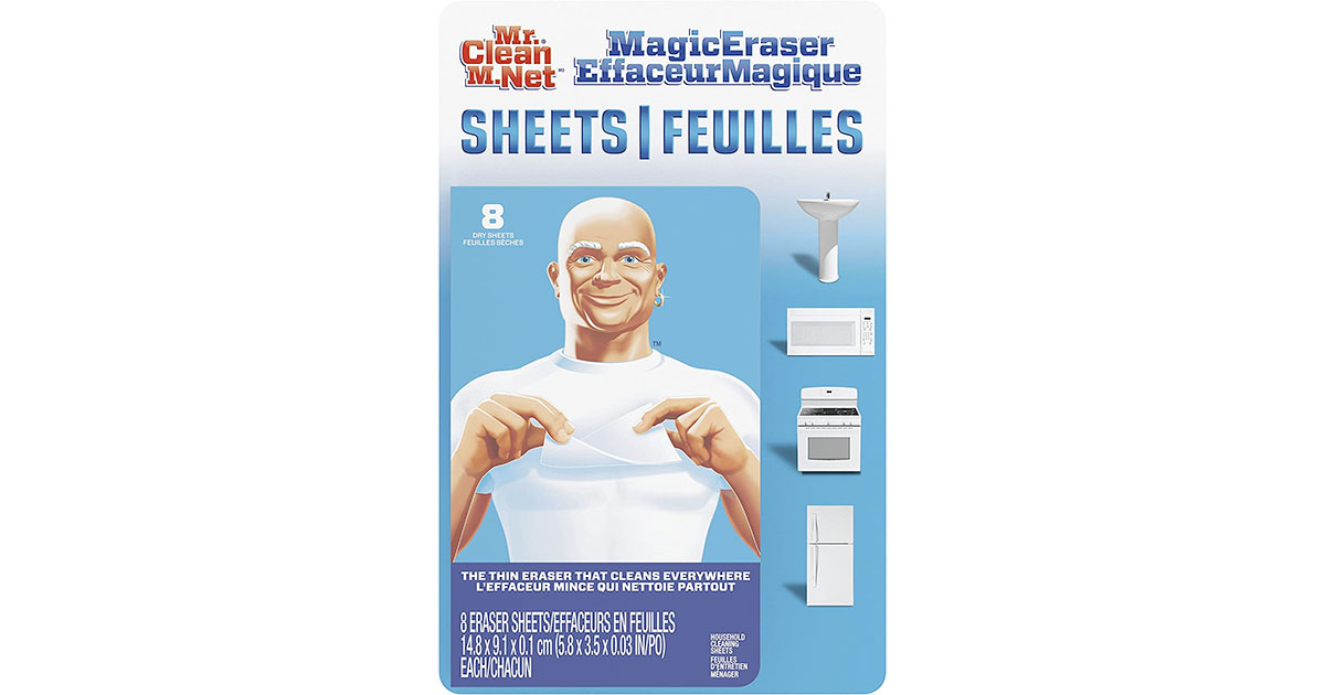 Amazon：Mr. Clean Magic Eraser Cleaning Sheets (8 Count)只卖$2.14