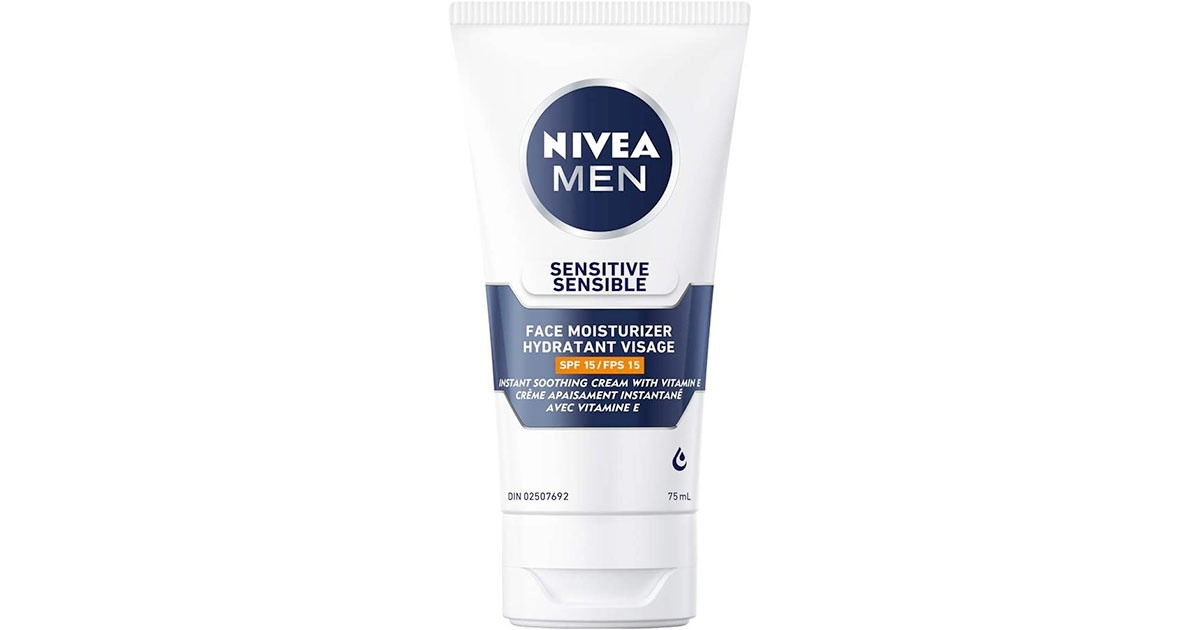 Amazon：NIVEA MEN Sensitive Skin Face Moisturizer with SPF 15 (75ml)只卖$4.50
