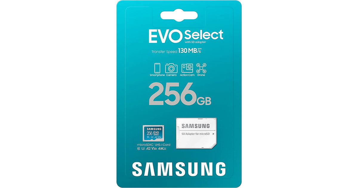 Amazon：SAMSUNG EVO Select 256GB Micro SDXC只卖$22.99(只限Amazon Prime会员)