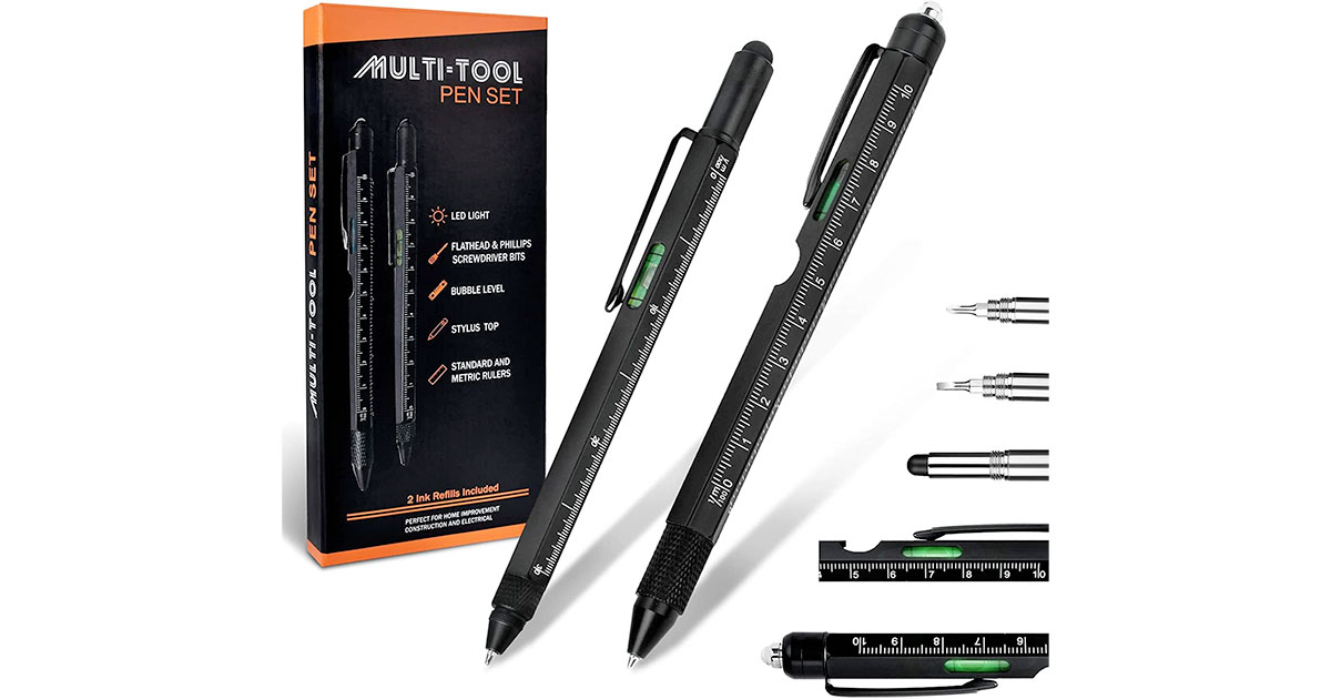 Amazon：9 in 1 Multitool Pen (2 Pack)只卖$10.99