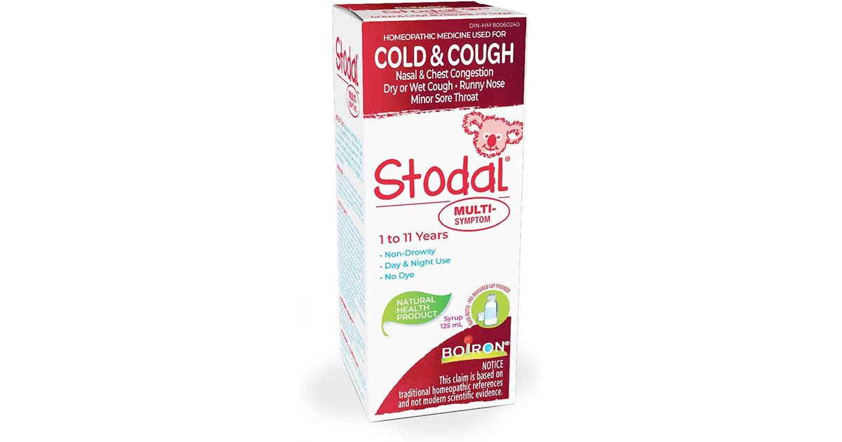 Amazon：Boiron Stodal Children’s Cold & Cough Multi-Symptom Syrup (125ml)只賣$3