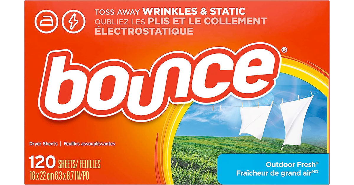 Amazon：Bounce Dryer Sheets (120 Count)只賣$5.97
