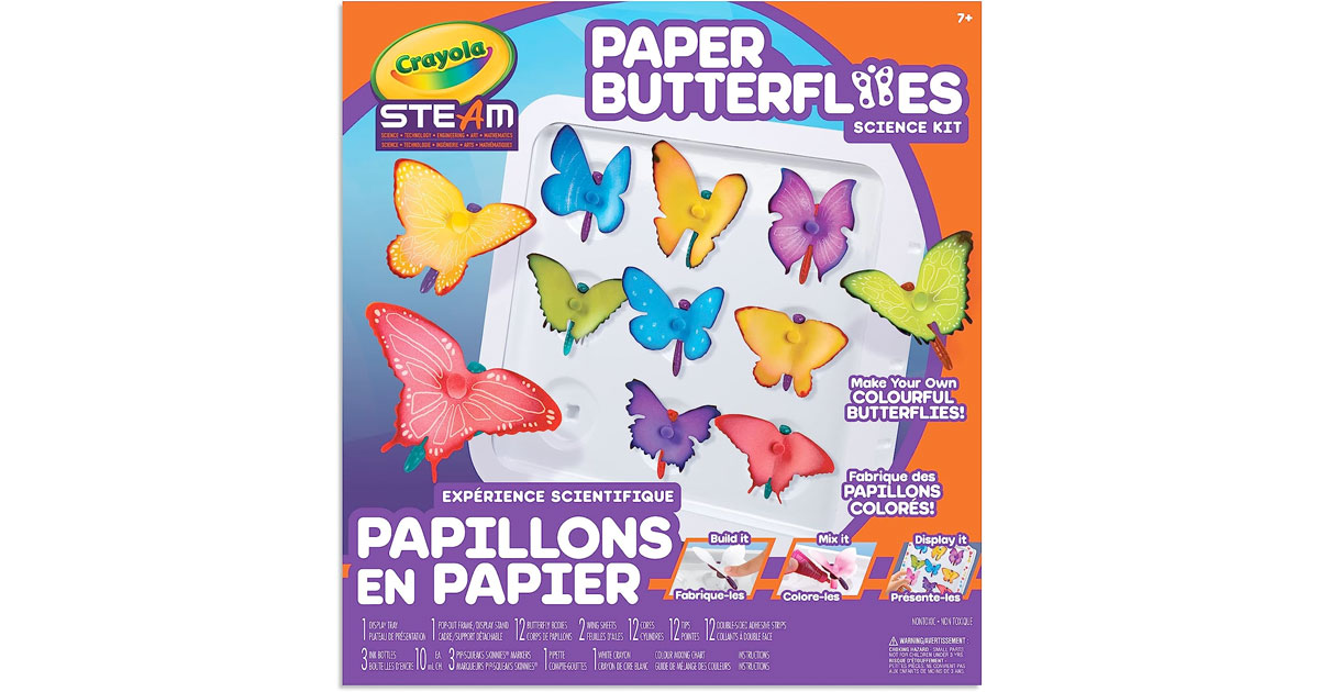 Amazon：Crayola Paper Butterflies Science Kit只卖$9