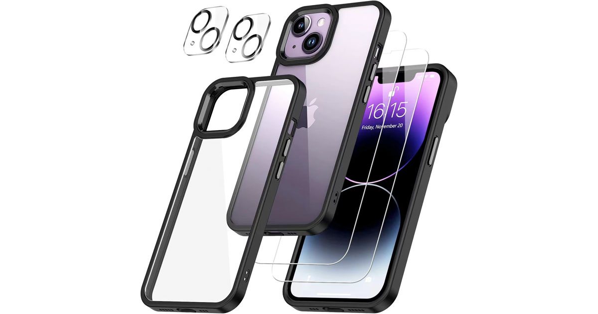 Amazon：iPhone 14 Clear Case + 2x Tempered Glass + 2x Lens Protectors只卖$5.41