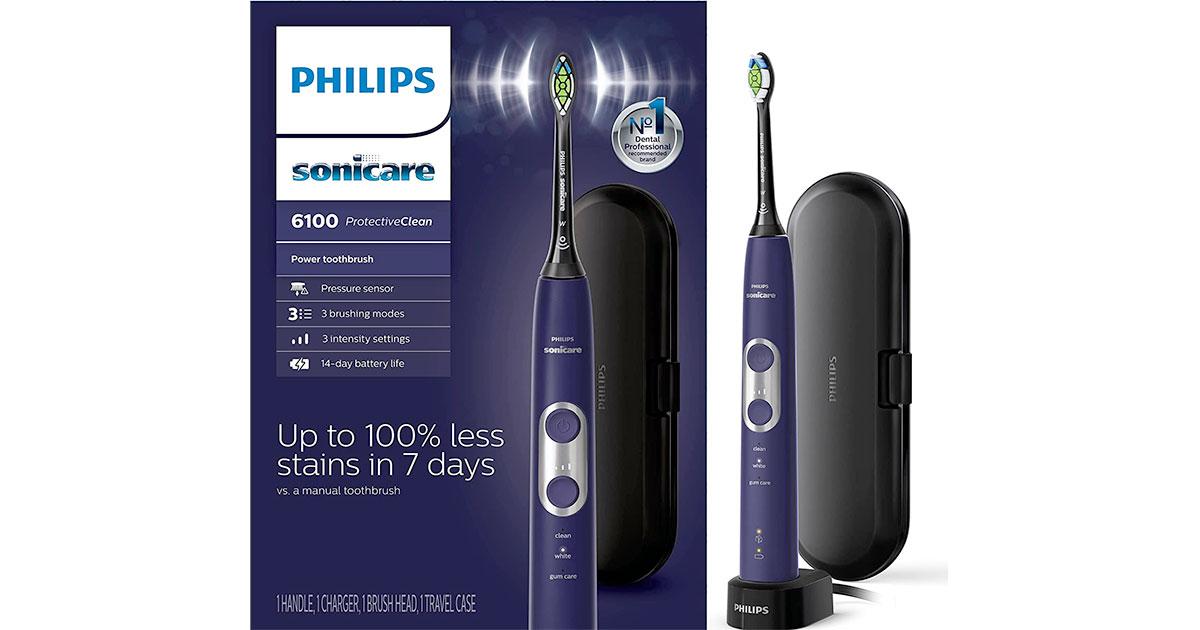 Amazon：Philips Sonicare ProtectiveClean 6100 Rechargeable Electric Toothbrush只賣$109.95