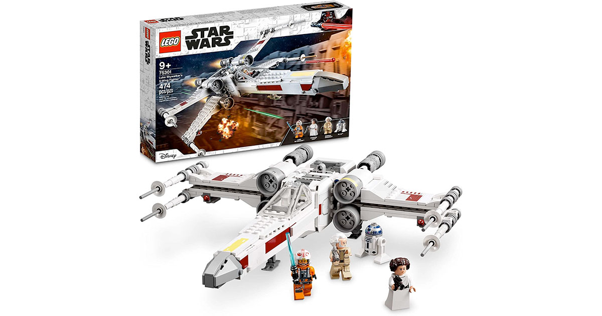 Amazon：LEGO Star Wars Luke Skywalker’s X-Wing Fighter 75301 (474 pcs)只賣$54.99