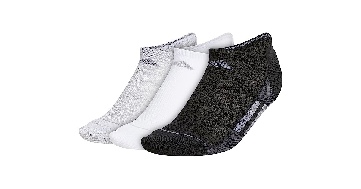 Amazon:Adidas Superlite Stripe No-Show Socks (3 Pairs)只賣$8.96
