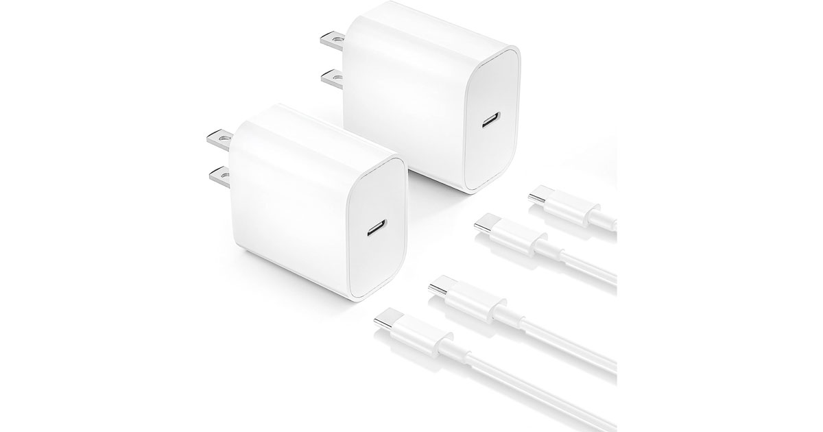 Amazon：USB C to USB C Cable + Charger (2 Pack)只賣$9.49