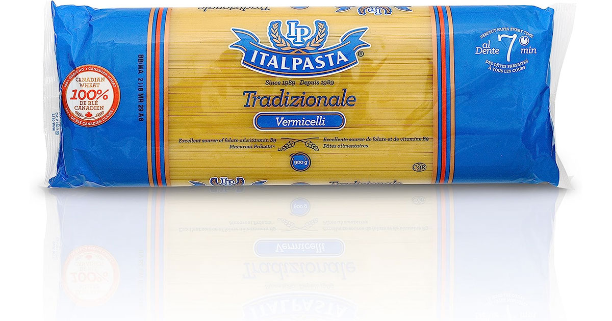 Amazon：Italpasta Vermicelli (900g)只賣$1.99