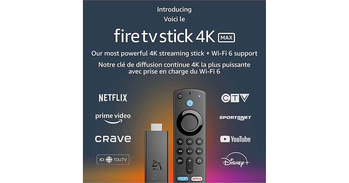 Amazon：Fire TV Stick 4K Max Streaming Device只卖$38.99(只限Amazon Prime会员)