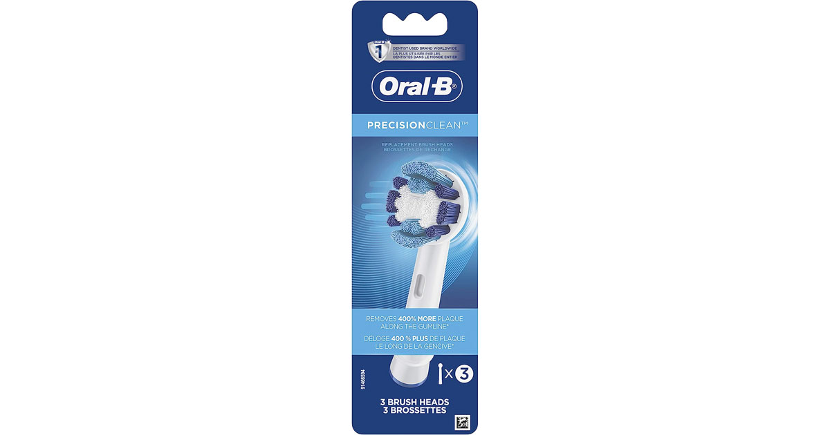 Amazon：Oral-B Precision Clean Electric Toothbrush Replacement Brush Heads Refill (3 Count)只卖$12.43